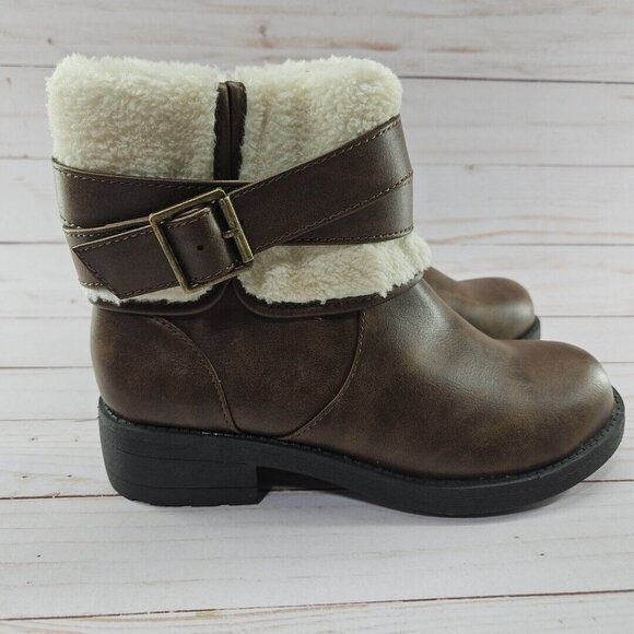 Rocket Dog Ankle Boots Womens Size 7 Faux Fur Trim Side Zip Bootie C345 - Picture 3 of 9